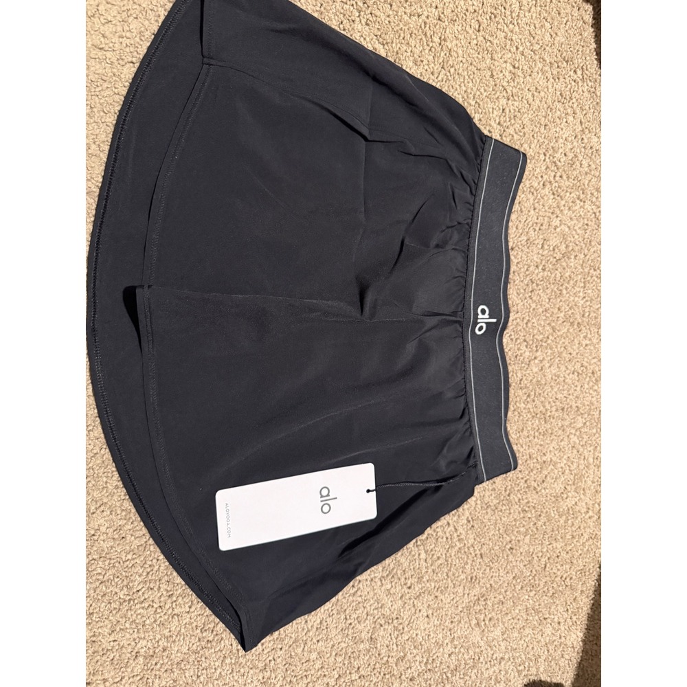 Alo Yoga Match Point Tennis Skirt Black Size M